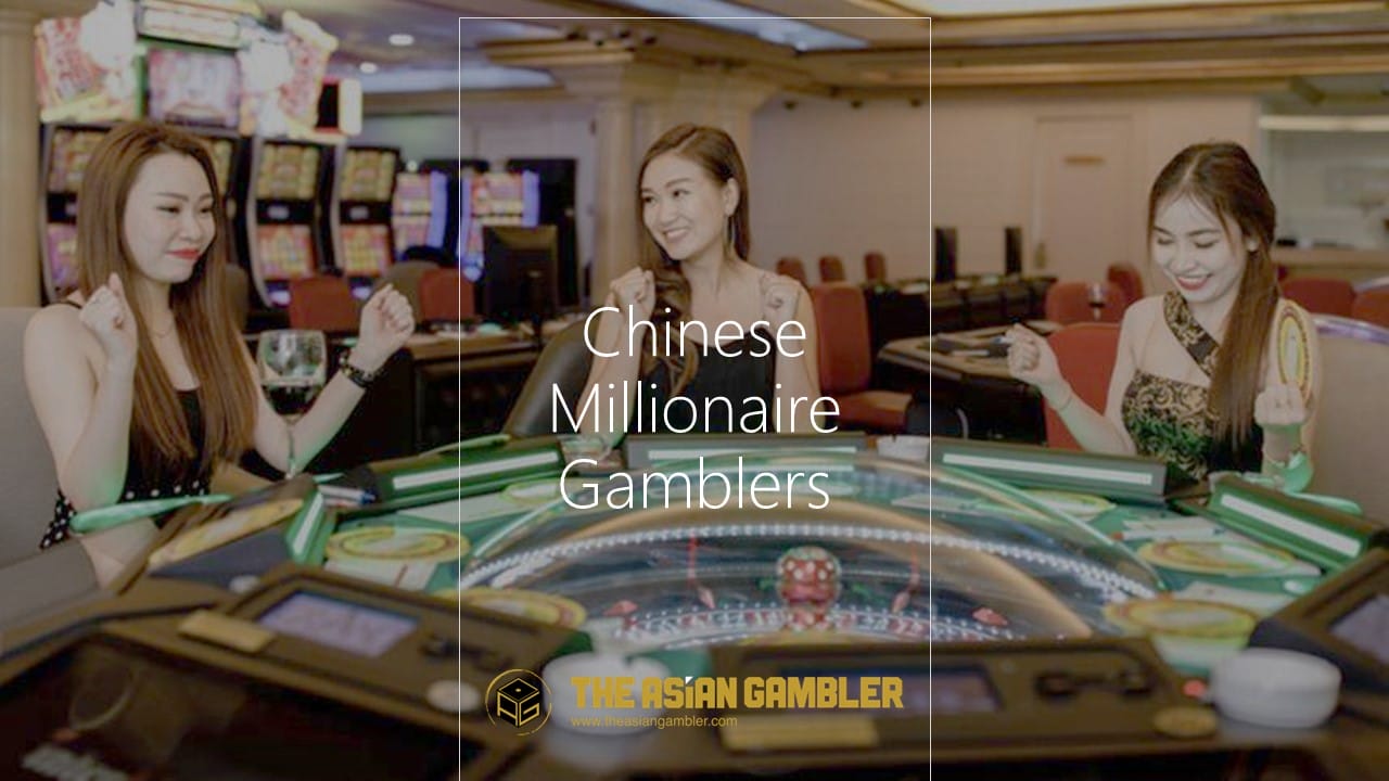 three Asian female gamblers in a casino playing