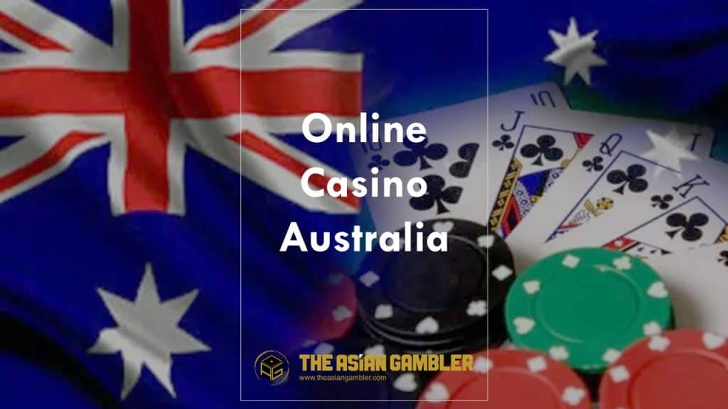 Online Casinos in Australia with Flag, Chips and Cards